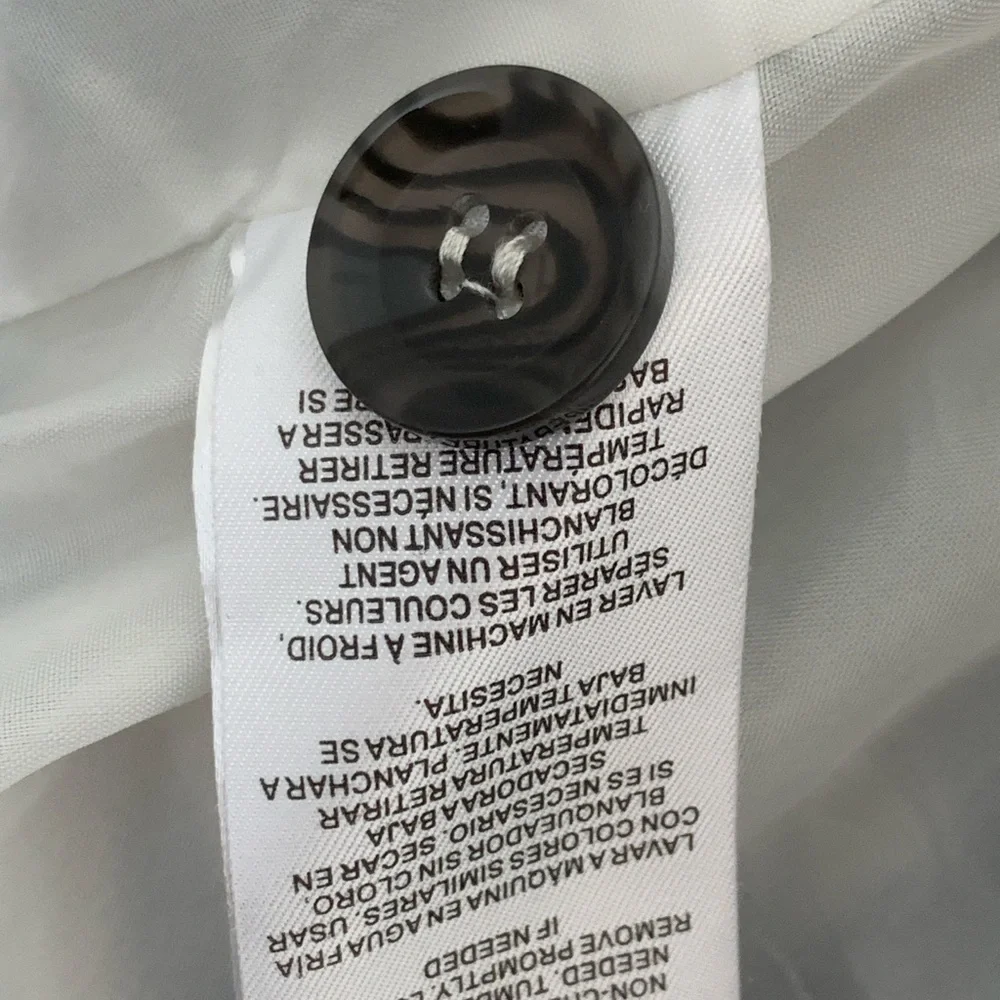 Thread & Supply Plaid Shacket Jacket Gray & White Button Front Lined Size Small - Picture 11 of 13